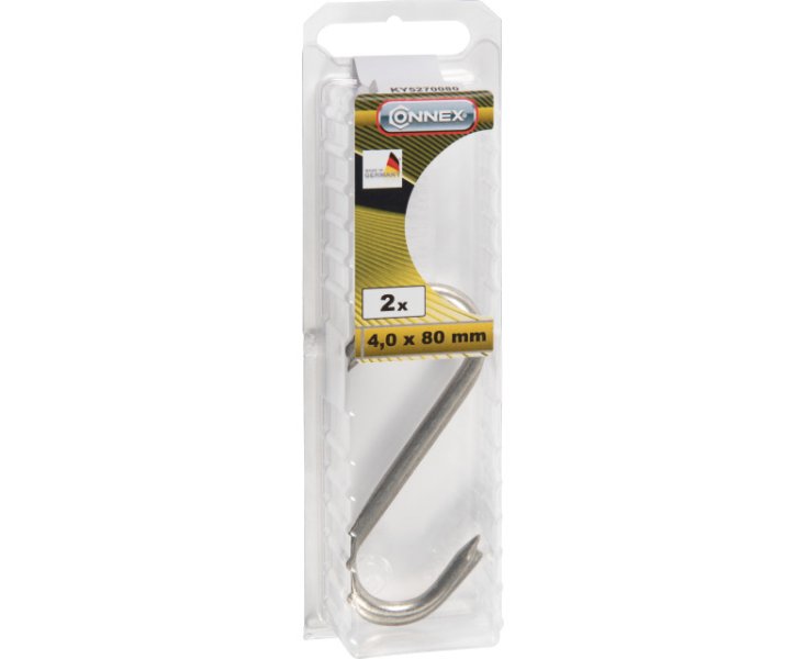GANCHO DE CARNICERO ESTAÑADO 4.0x80 BLISTER 2UD