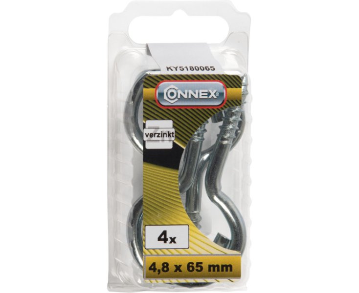 HEMBRILLA DE TEND. GALVANIZADA 4.8x65MM BLISTER 4UD