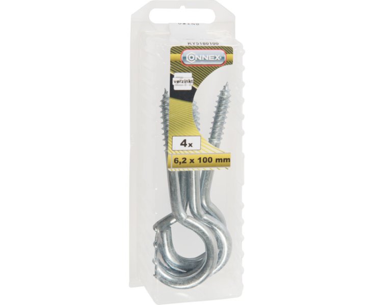 HEMBRILLA DE TEND. GALVANIZADA 8x100MM BLISTER 4UD