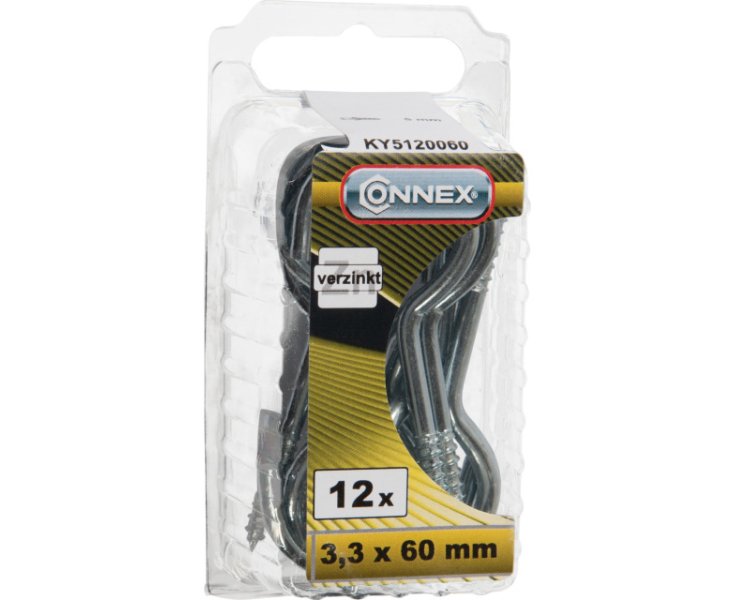 HEMBRILLAS GALVANIZADAS 3.3x60 BLISTER 12UD