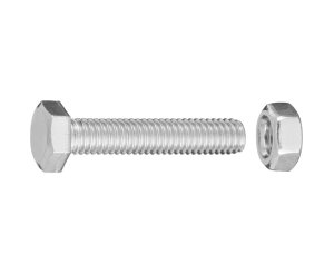 TORNILLO CABEZA HEXAGONAL C/TUERCA CINC. M6x30 BLISTER 20UD