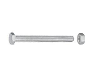 TORNILLO CABEZA HEXAGONAL C/TUERCA CINC. M6x60 BLISTER 15UD