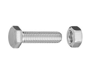 TORNILLO CABEZA HEXAGONAL C/TUERCA CINC. M8x30 BLISTER 15UD