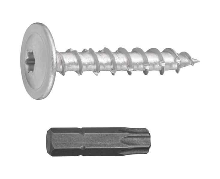 TORNILLO P/POSTE CINCADO TX40 8.0x50MM BLISTER 20UD