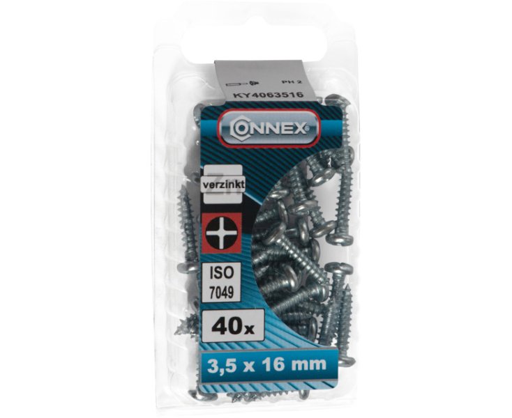TORNILLOS APERFORANTES CINCADOS 3.5x16 BLISTER 40UD