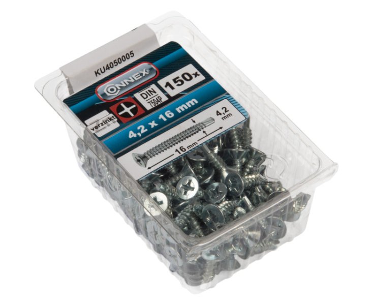 TORNILLOS AUTOPERFORANTES 7504 CINCADOS 4.2x16 BLISTER 150UD