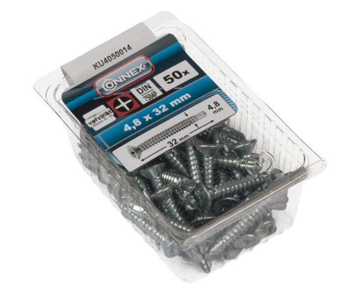 TORNILLOS AUTOPERFORANTES 7504 CINCADOS 4.8x32 BLISTER 50UD