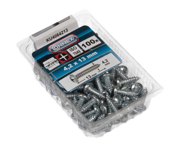 TORNILLOS AUTOPERFORANTES CINCADOS 4.2x13 BLISTER 100UD