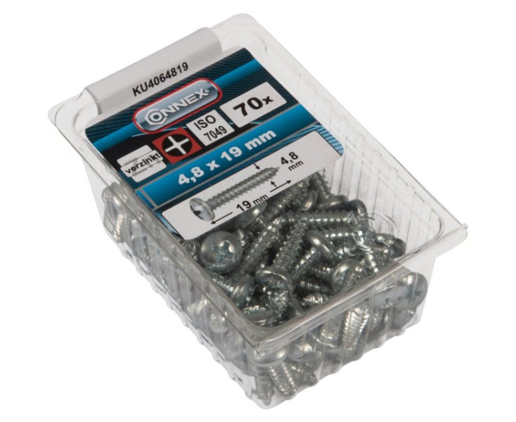 TORNILLOS AUTOPERFORANTES CINCADOS 4.8x19 BLISTER 70UD