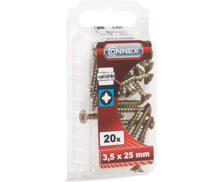 TORNILLOS UNIVERSAL GALVANIZADO 3.5x25 BLISTER 20UD