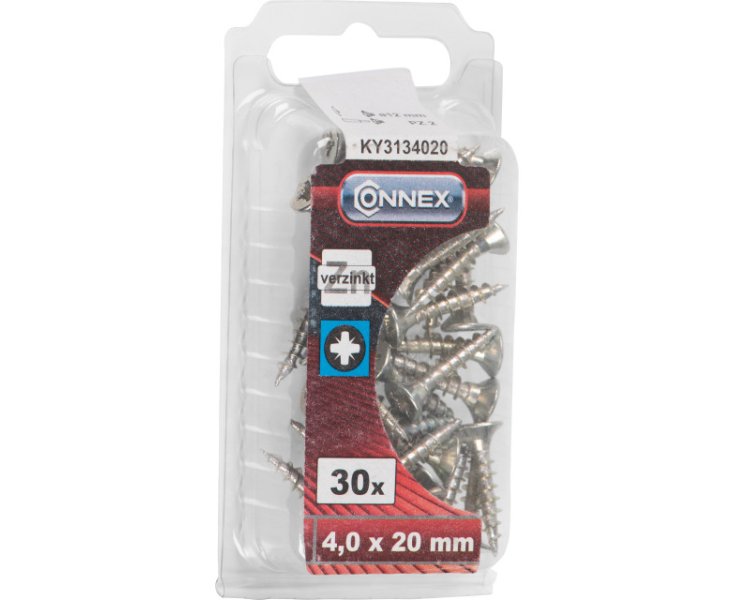 TORNILLOS UNIVERSAL GALVANIZADO 4.0x20 BLISTER 30UD