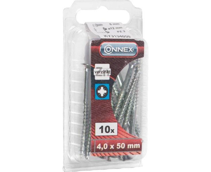 TORNILLOS UNIVERSAL GALVANIZADO 4.0x50 BLISTER 10UD