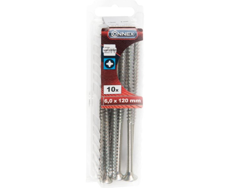 TORNILLOS UNIVERSAL GALVANIZADO 6.0x120 BLISTER 10UD