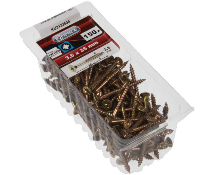 TORNILLOS UNIVERSALES GALVANIZADO PZ 3.5x35 BLISTER 150UD