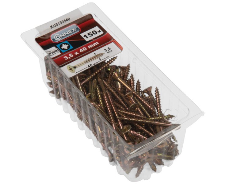 TORNILLOS UNIVERSALES GALVANIZADO PZ 3.5x40 BLISTER 150UD