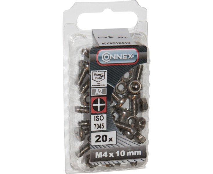 TUERCAS CABEZA CILINDRICA FRESADA INOX M4x10 BLISTER 20UD