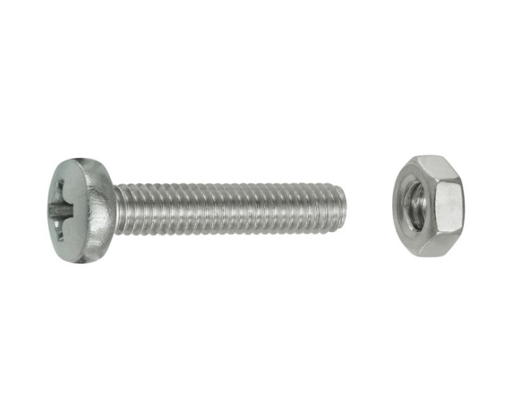 TUERCAS CABEZA CILINDRICA FRESADA INOX M4x20 BLISTER 16UD