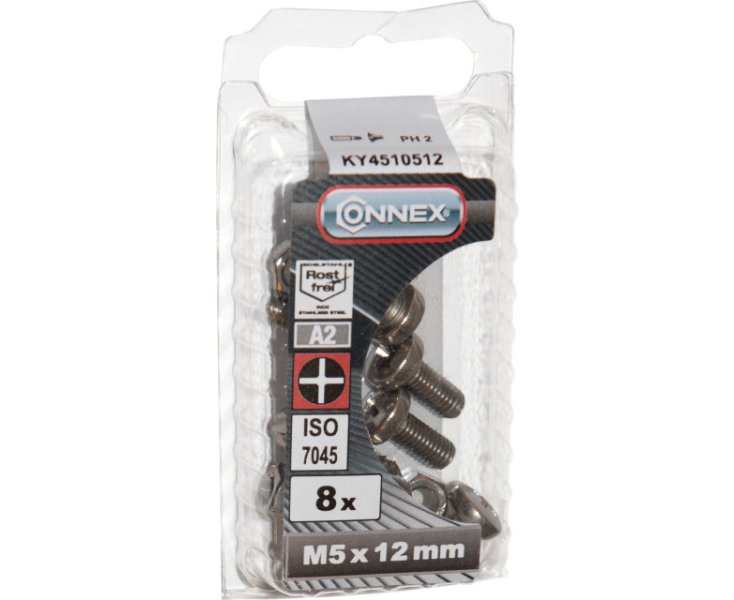 TUERCAS CABEZA CILINDRICA FRESADA INOX M5x12 BLISTER 8UD