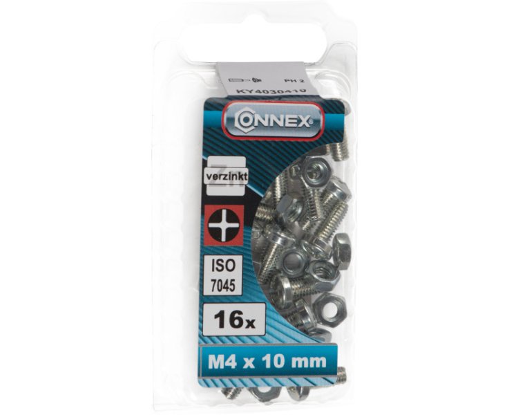 TUERCAS CABEZA CILINDRICA RANURADA 4x10 BLISTER 16UD
