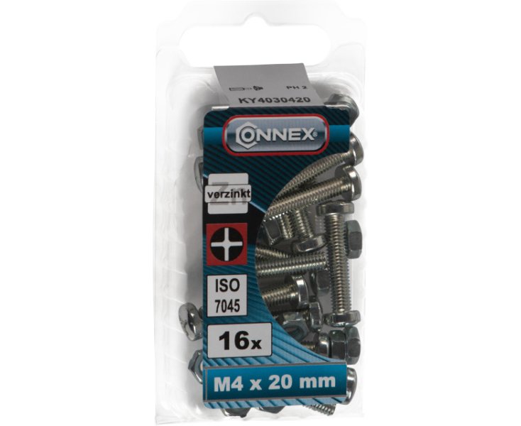 TUERCAS CABEZA CILINDRICA RANURADA 4x20 BLISTER 16UD