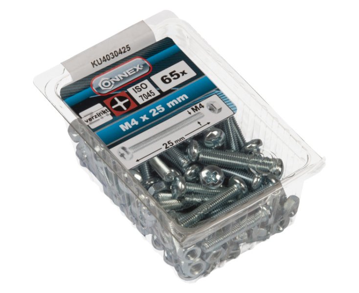 TUERCAS CABEZA CILINDRICA RANURADA 4x25 BLISTER 65UD
