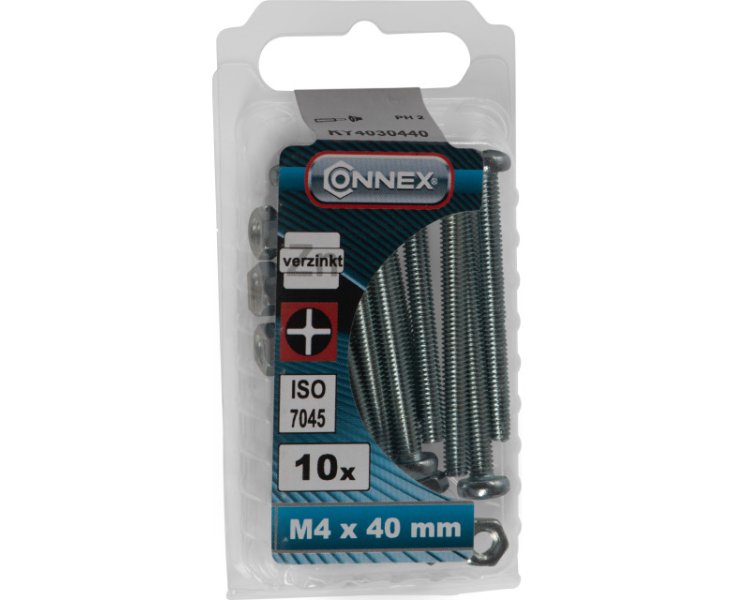TUERCAS CABEZA CILINDRICA RANURADA 4x40 BLISTER 10UD