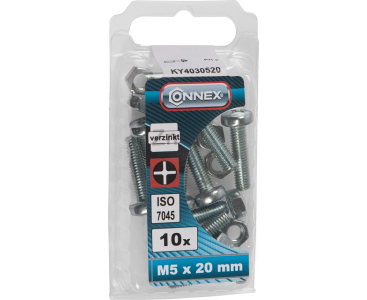 TUERCAS CABEZA CILINDRICA RANURADA 5x20 BLISTER 10UD