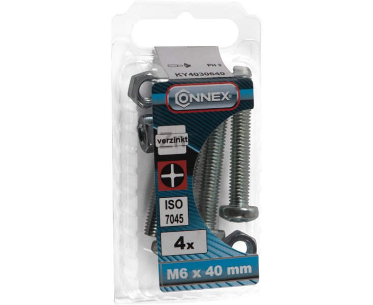 TUERCAS CABEZA CILINDRICA RANURADA 6x40 BLISTER 4UD