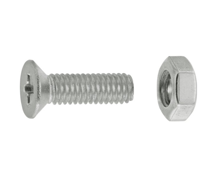 TUERCAS CABEZA PLANA FRESADA A4 3x10 BLISTER 16UD