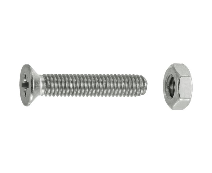TUERCAS CABEZA PLANA FRESADA A4 3x16 BLISTER 16UD