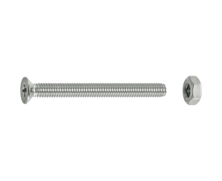 TUERCAS CABEZA PLANA FRESADA A4 3x30 BLISTER 12UD