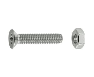 TUERCAS CABEZA PLANA FRESADA A4 4x20 BLISTER 16UD