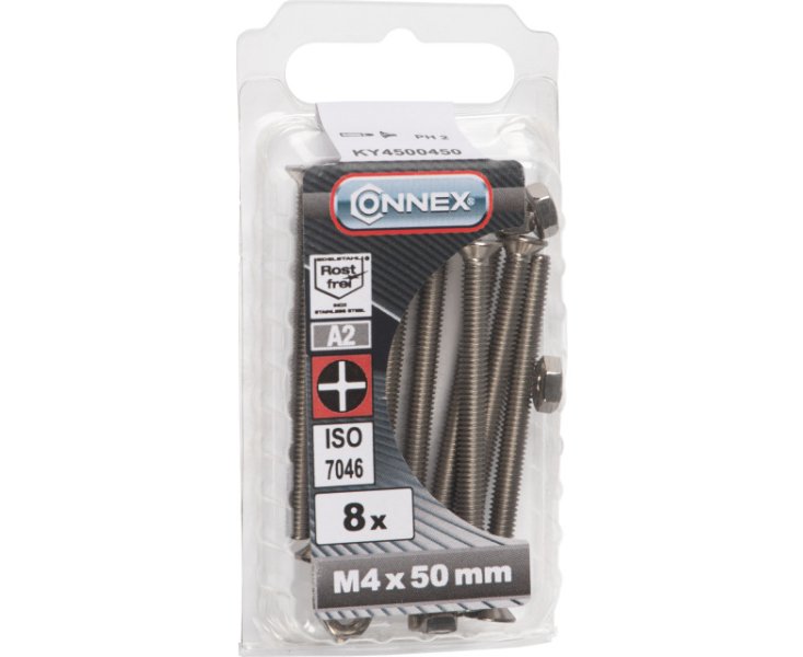TUERCAS CABEZA PLANA FRESADA A4 4x50 BLISTER 8UD