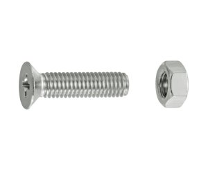 TUERCAS CABEZA PLANA FRESADA A4 5x20 BLISTER 10UD