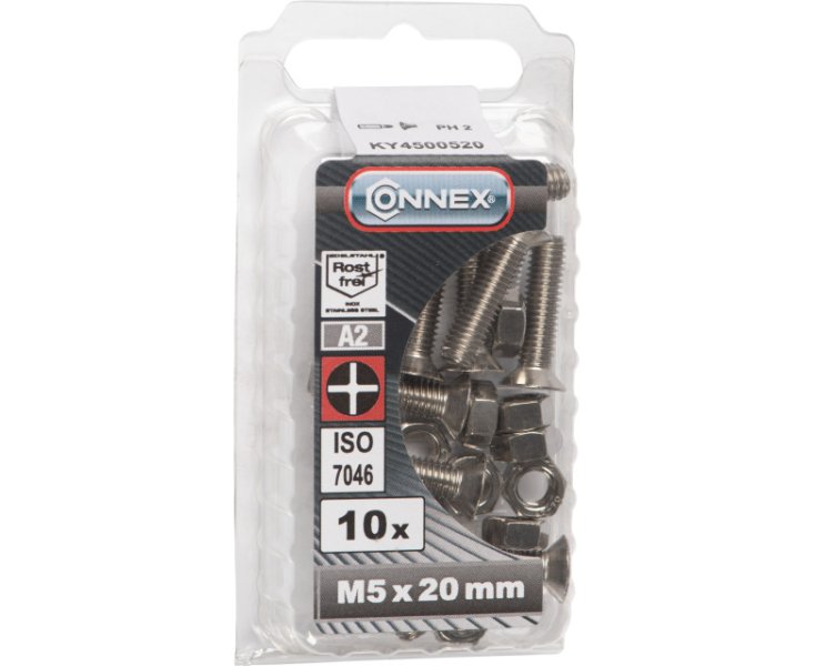 TUERCAS CABEZA PLANA FRESADA A4 5x20 BLISTER 10UD