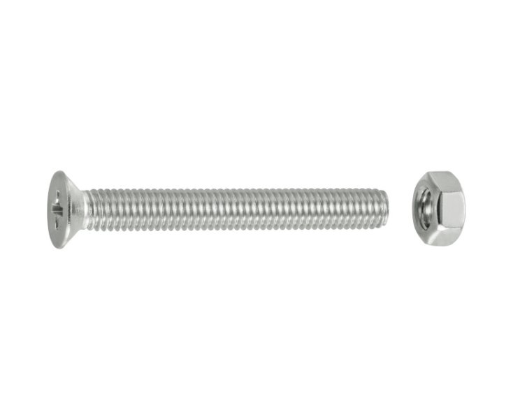 TUERCAS CABEZA PLANA FRESADA A4 5x40 BLISTER 6UD