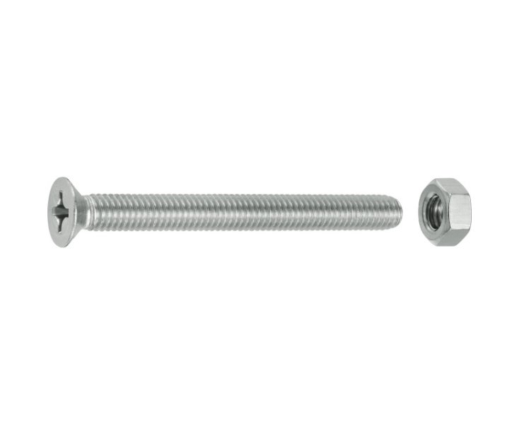 TUERCAS CABEZA PLANA FRESADA A4 6x60 BLISTER 4UD