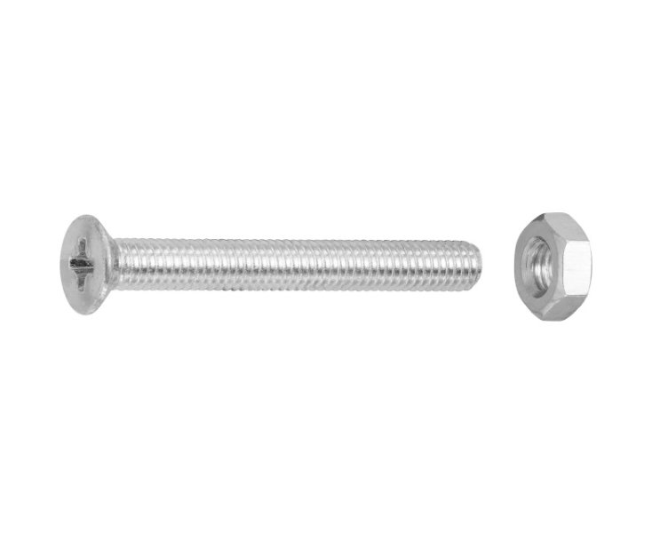 TUERCAS CABEZA PLANA FRESADA CINCADA 3x25 BLISTER 20UD