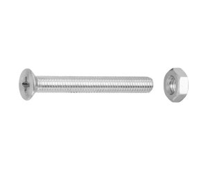 TUERCAS CABEZA PLANA FRESADA CINCADA 3x25 BLISTER 20UD