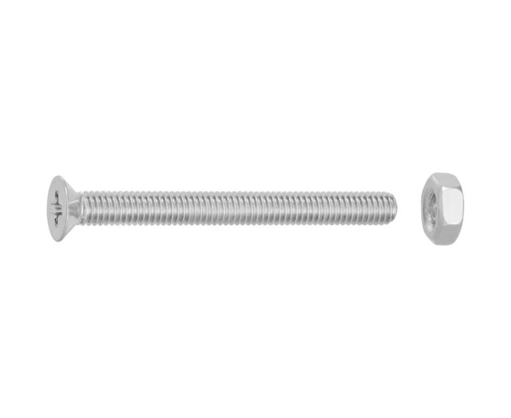 TUERCAS CABEZA PLANA FRESADA CINCADA 3x30 BLISTER 20UD