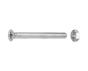 TUERCAS CABEZA PLANA FRESADA CINCADA 4x40 BLISTER 10UD