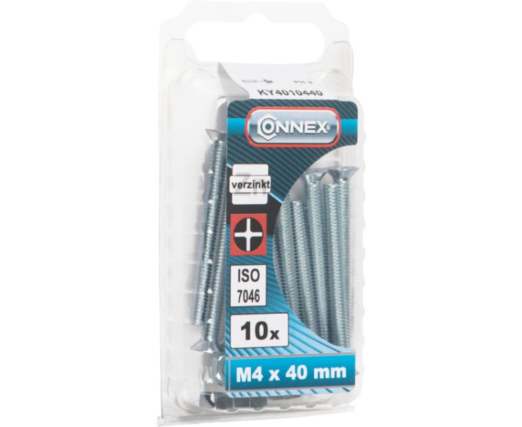 TUERCAS CABEZA PLANA FRESADA CINCADA 4x40 BLISTER 10UD