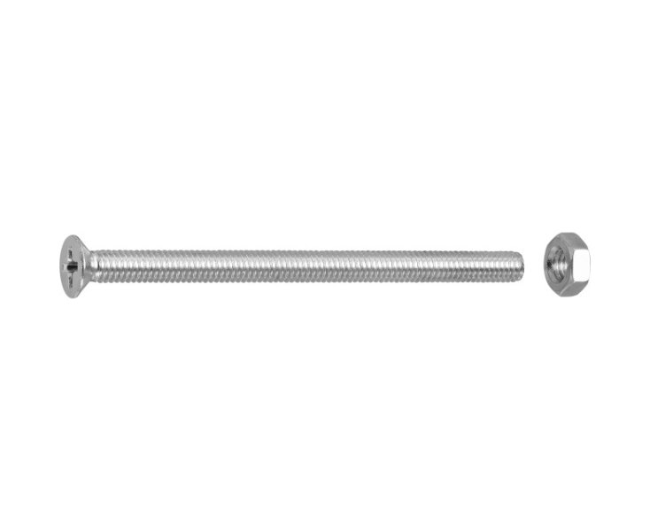 TUERCAS CABEZA PLANA FRESADA CINCADA 4x60 BLISTER 40UD