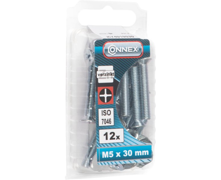 TUERCAS CABEZA PLANA FRESADA CINCADA 5x30 BLISTER 12UD