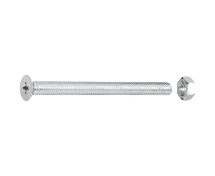 TUERCAS CABEZA PLANA FRESADA CINCADA 5x60 BLISTER 8UD