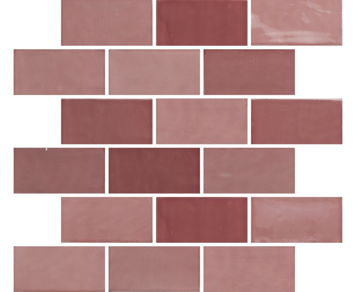 NEW ZELLIGE BLUSH BRILLO 6.5x13x0.9