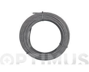 CABLE ACERO GALVANIZADO ROLLO 15 M Ø 2 (6x7) +1 ALMA TEXTIL
