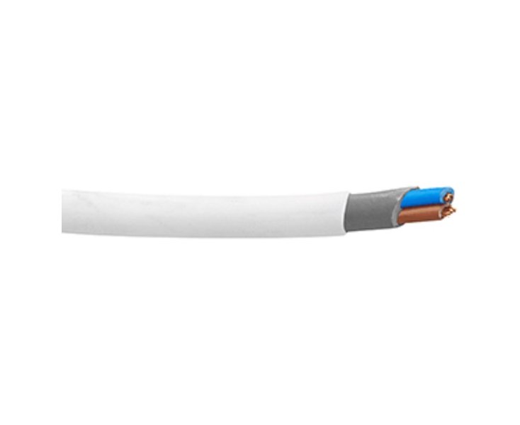 MANGUERA REDONDA H05VV-F 2x1mm2 10m BLANCA