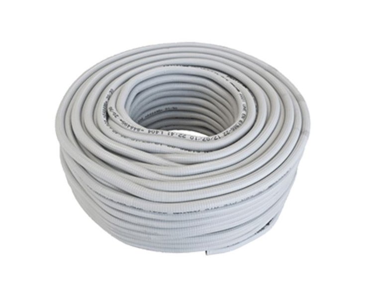 ROLLO TUBO CORRUGADO PVC-U REFLEX 2J DIAMETRO 25mm 75m GRIS