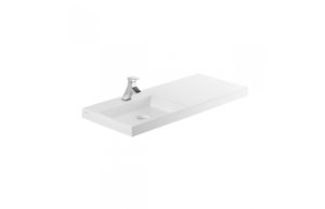 LAVABO VISTA MURAL 100x43 C/ORIFICIO BLANCO